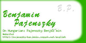 benjamin pajenszky business card